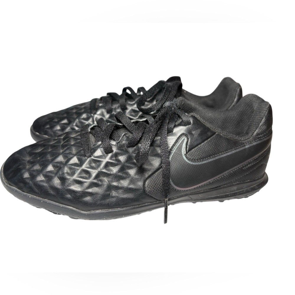 Nike Tiempo Youth Indoor Soccer Black Athletic Shoes 3.5Y